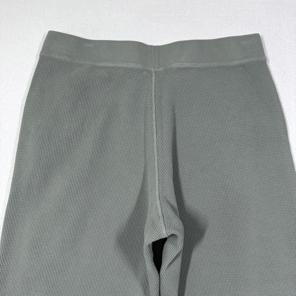 Pact Pants Womens XL Thermal Waffle Wide Leg Pant Organic Lounge Pull On Green - Picture 5 of 13